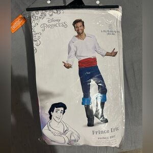 Disney adult prince Eric costume Size XL